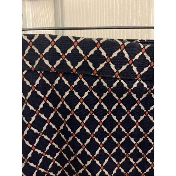 Rafaella Cute Navy & Orange Pull On Skirt. Geometric pattern. Size 6P - Picture 4 of 5